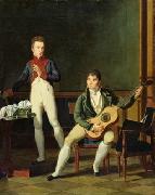 Musician and his family, French school